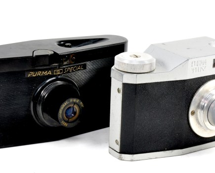 The cameras that followed: the Purma Special (left) and Purma Plus