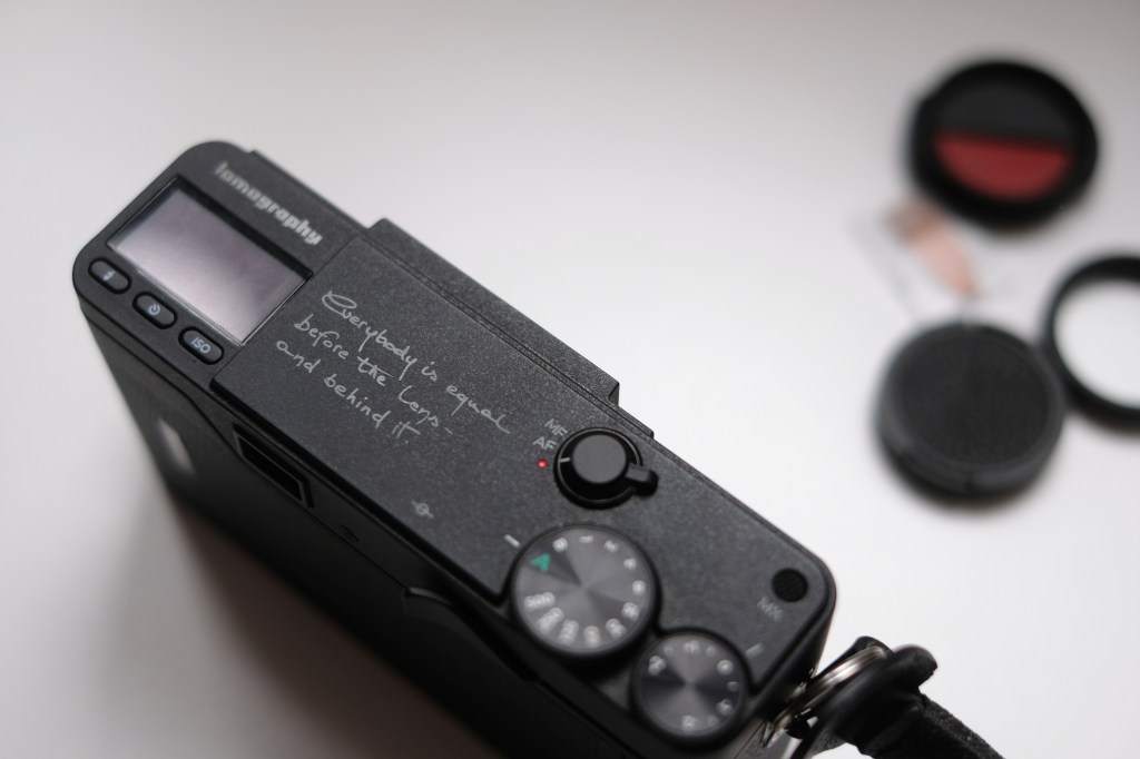 Lomography MC-A top plate inscription