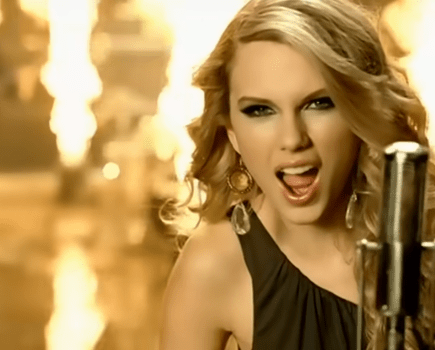 A still from the video Picture to Burn by Taylor Swift
