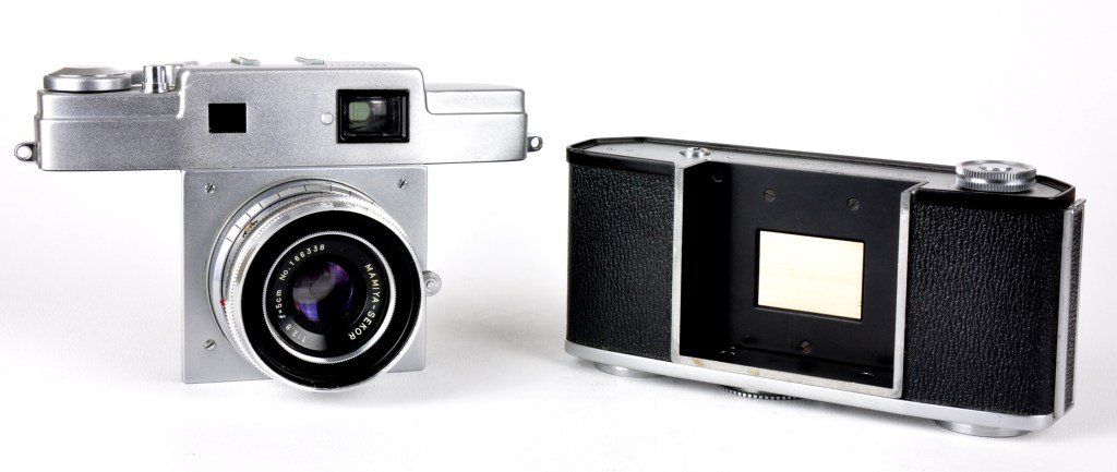 The Magazine 35 camera separated from its film magazine