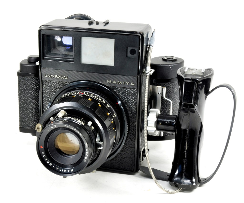 Mamiya Press Universal, last of a series of versatile medium format rangefinder cameras