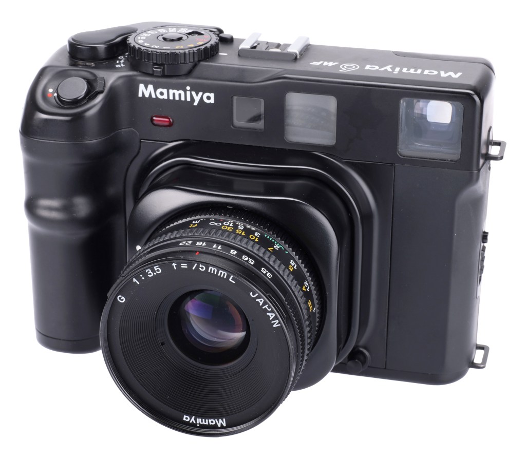 Mamiya 6, one of the last roll film coupled rangefinder cameras
(Courtesy of Flints Auctions)
