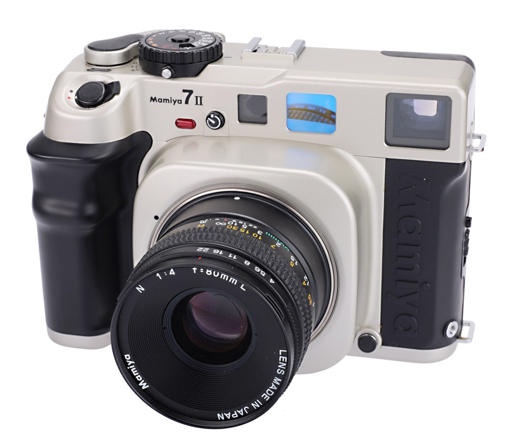 The Mamiya 7II, the company’s last great film camera
(Courtesy of Flints Auctions)
