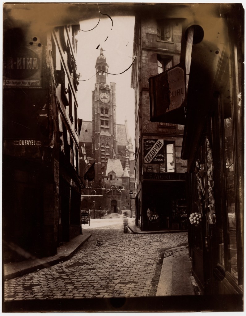 Eugène Atget, Rue de la Montagne-Sainte-Geneviève, 1898 (printed 1919–27). International Center of Photography, Gift of Caryl and Israel Englander, 2010 (2010.114.10)