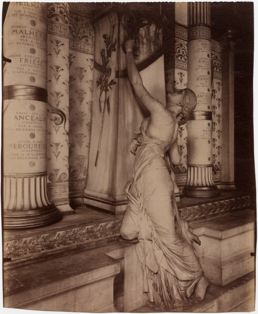 Eugène Atget, École des Beaux-Arts, Monument Henri Regnault, 1903. International Center of Photography, Gift of George Rohr, 2012 (2012.100.15)