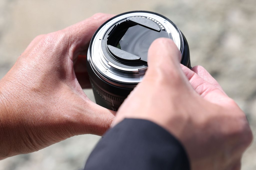 Canon RF 14mm F1.4 L VCM rear gel filter. Image credit: Canon 