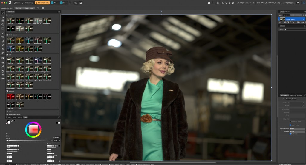 Affinity colour editing