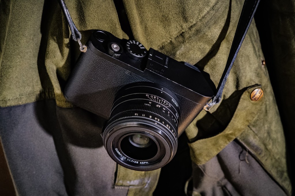 Leica Q3 Monochrom three quarters top down view