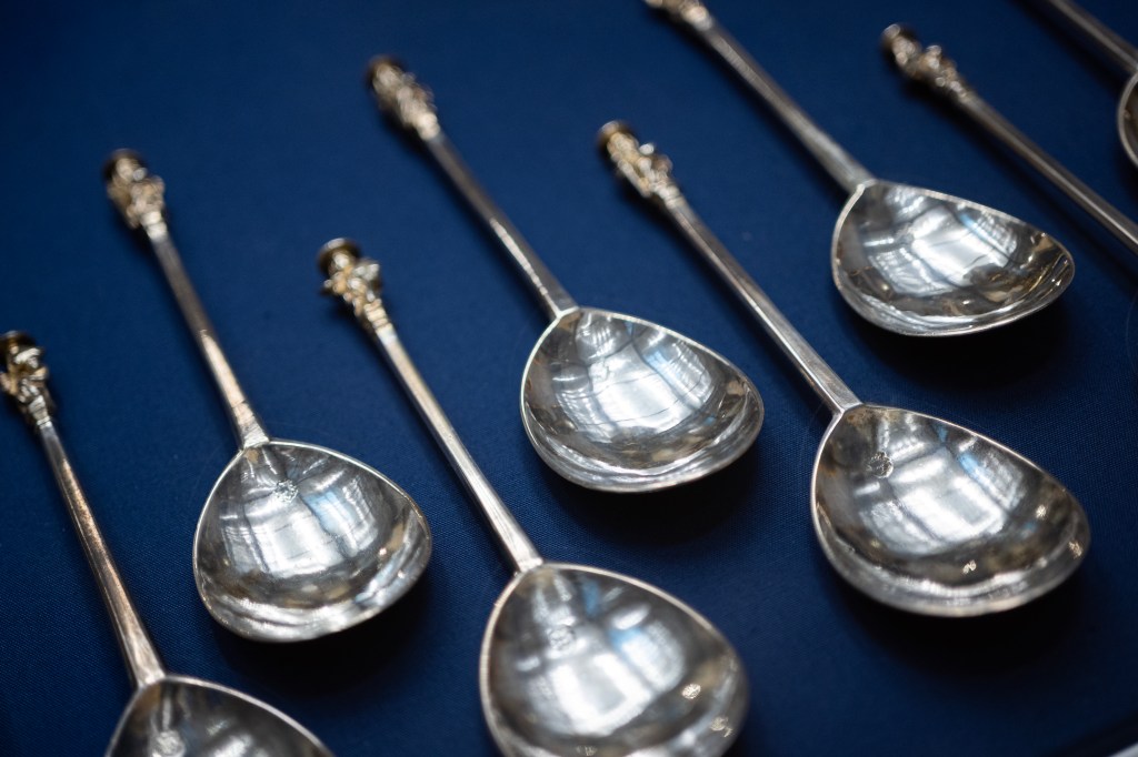 A set of silver spoons