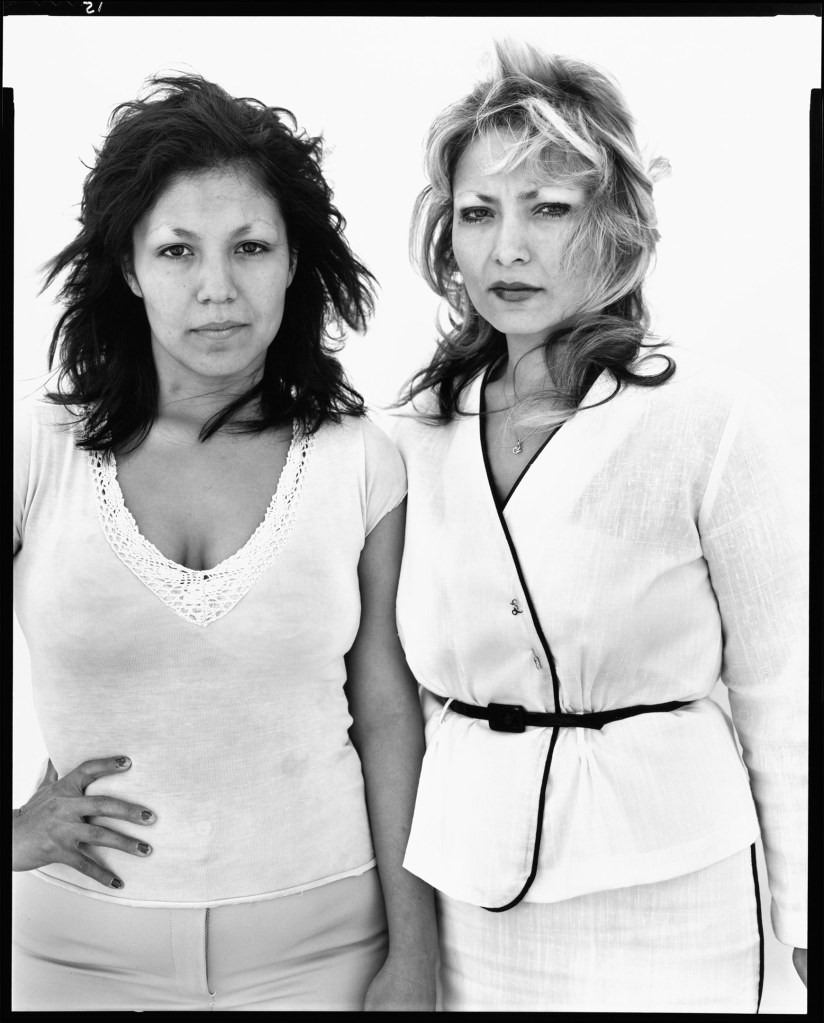 Annette Gonzales, housewife, and her sister Lydia Ranck, secretary, Santuario de Chimayo, New Mexico, Easter Sunday, April 6, 1980 by Richard Avedon