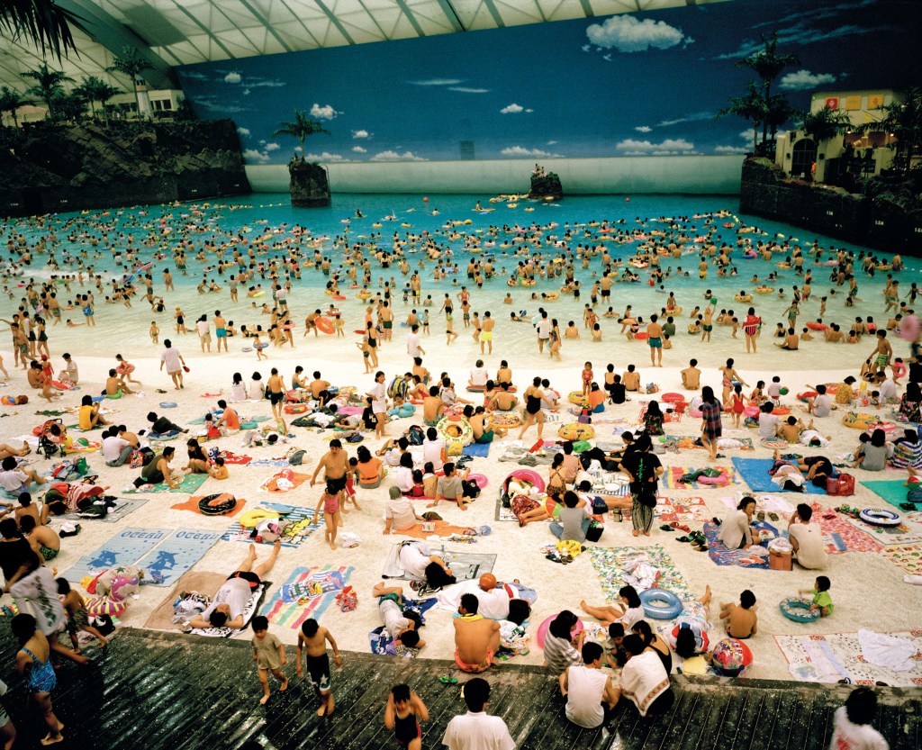 Japan. Miyazaki. The Artificial beach inside the Ocean Dome. From 'Small World'. 1996. Martin Parr