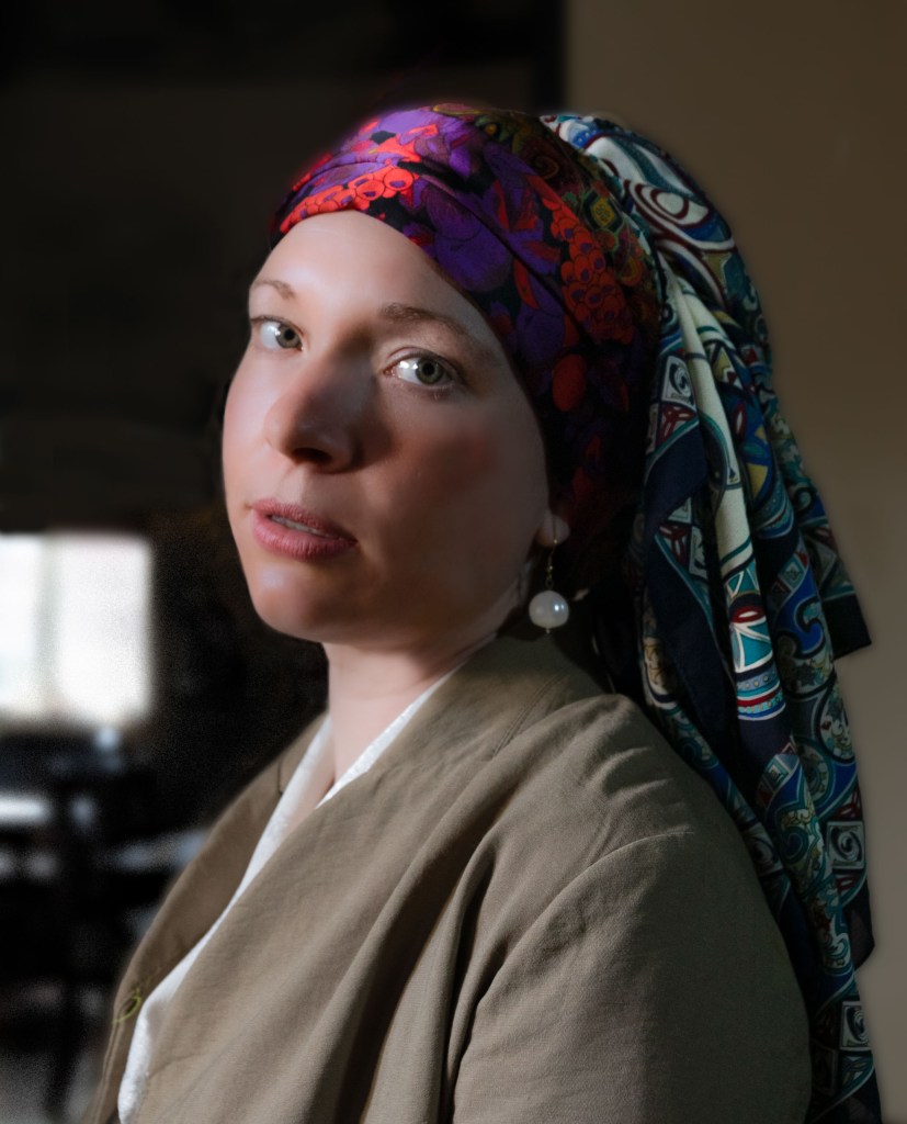 Girl with the Pearl Earring by Johannes Vermeer - Recreated