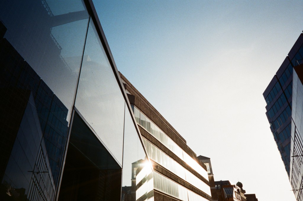 Kodak Snapic A1 sample photograph showing architectural detail of buildings in London
