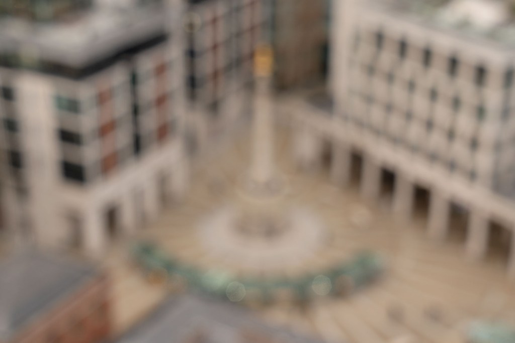 A blurry photo of a view from St.Paul's Cathedral