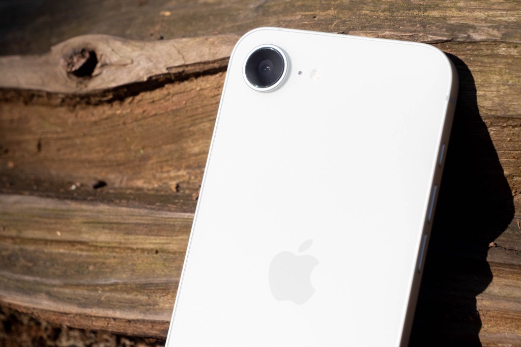 A close-up of the iPhone 17e's single camera