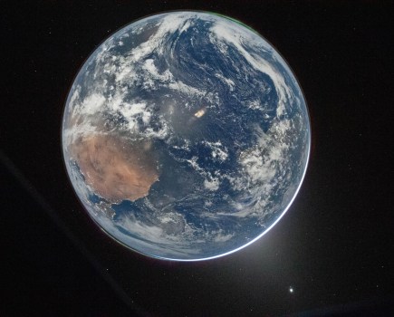 The earth as seen from the Artemis mission