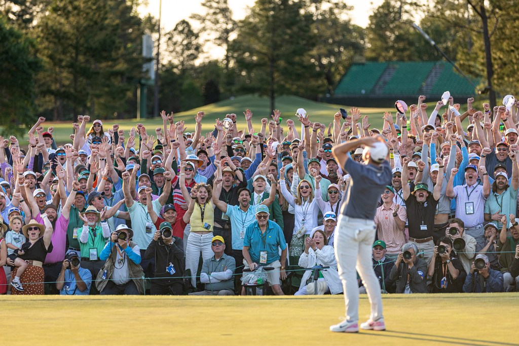 rory mcilroy celebrates masters 2025 win