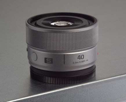 Panasonic Lumix S 40mm F2 lens in silver