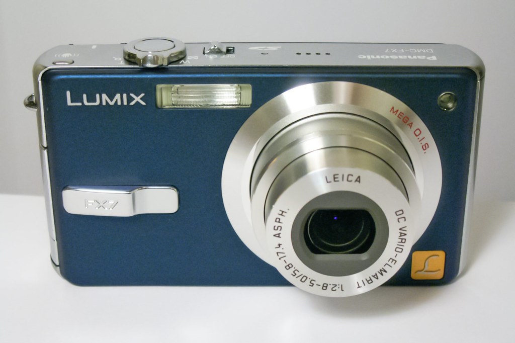 Panasonic Lumix FX7 in blue. Photo Joshua Waller