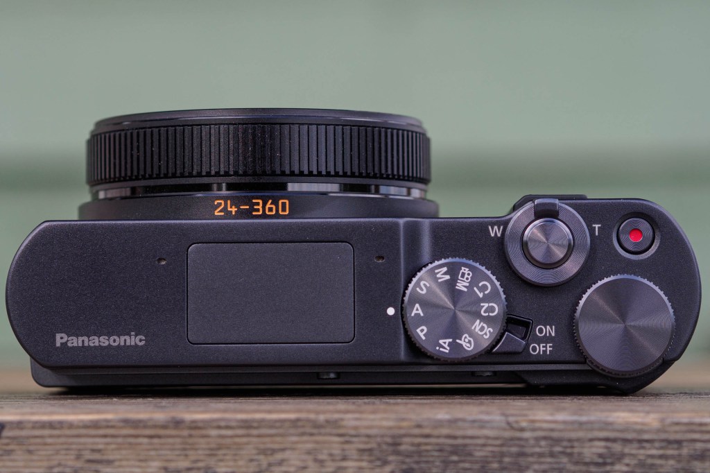 Panasonic Lumix TZ300 top controls. 