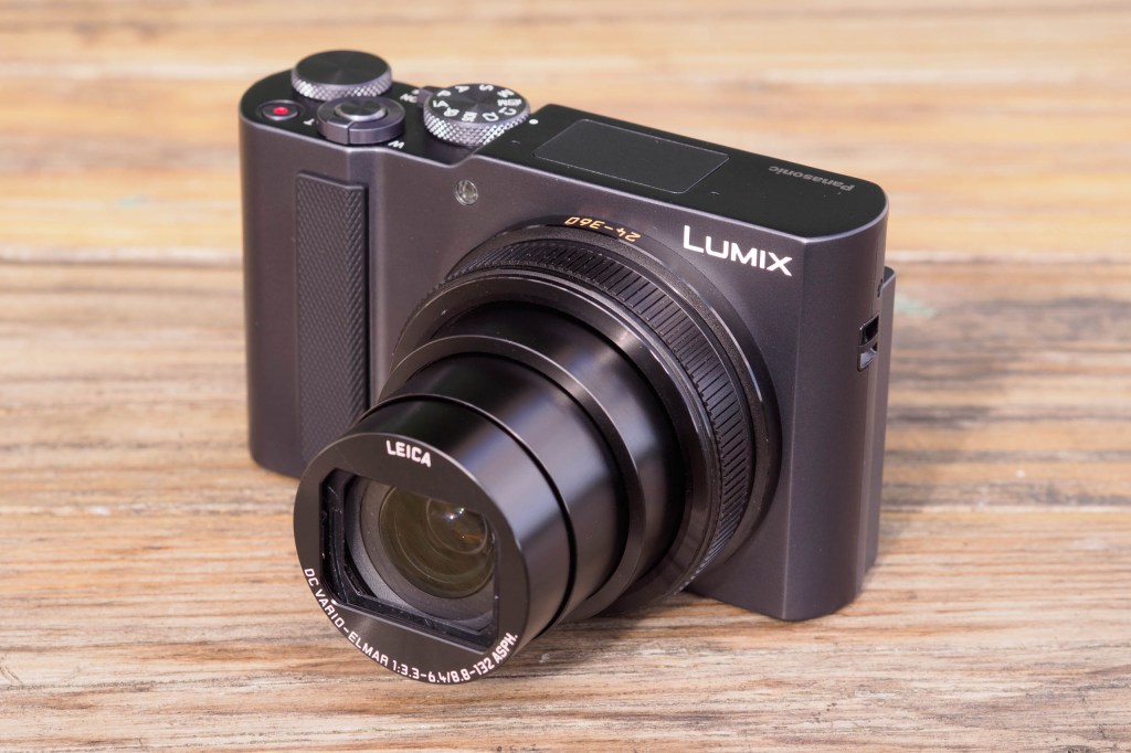 Panasonic Lumix TZ300 front top view. 