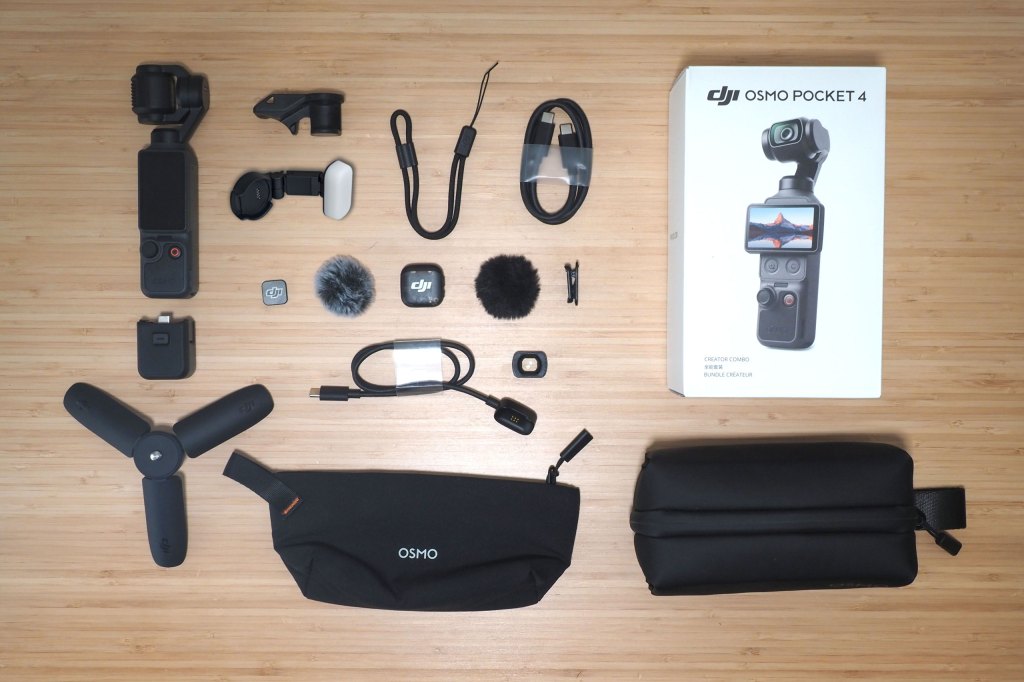 DJI Osmo Pocket 4 Creator Combo Kit accessories