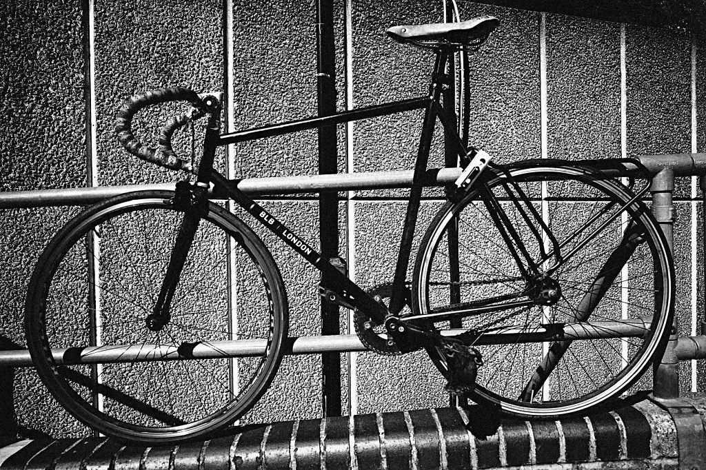 Ricoh GR IV Monochrome sample image: bicycle.