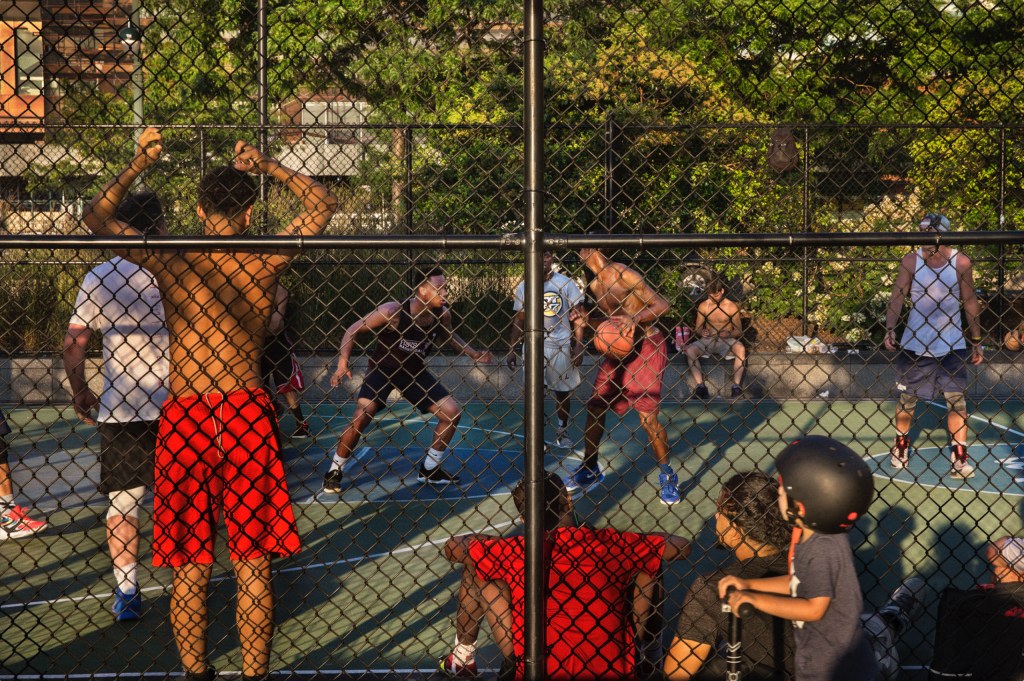 boys playing basketball