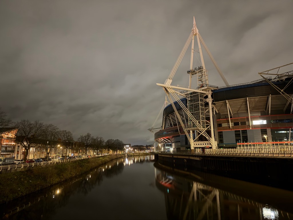 A night landscape image taken with the iPhone 17 Pro
