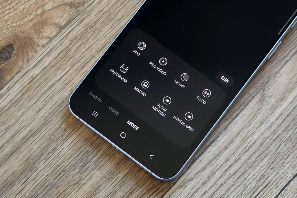 Samsung Galaxy A57 extra photo modes. Image: JW/AP
