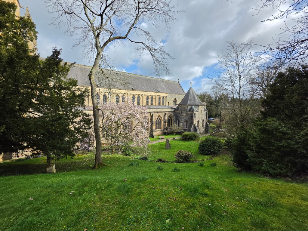 The exterior of a church