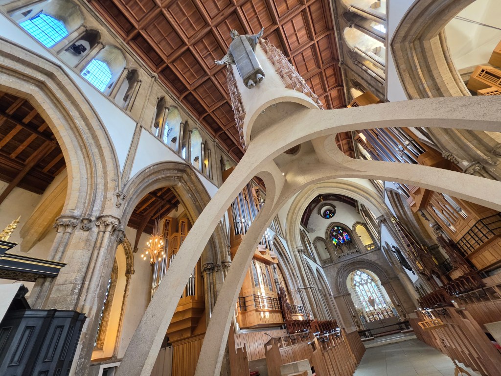The interior of a church