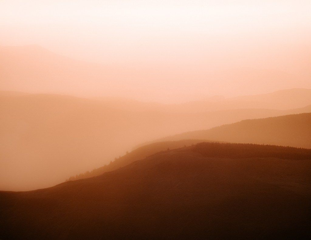 golden hazy landscape
