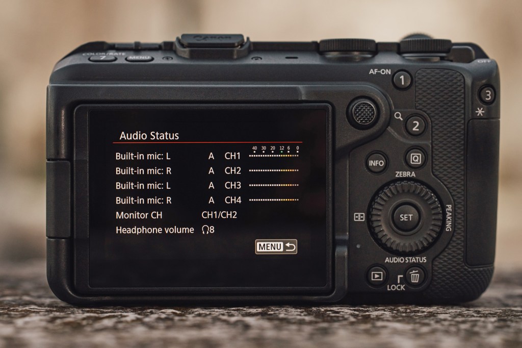 Canon EOS R6 V rear view
