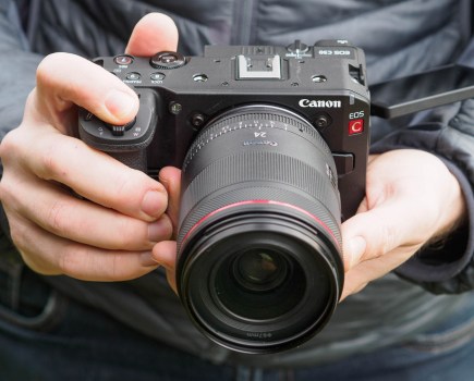 Canon EOS C50 in hand