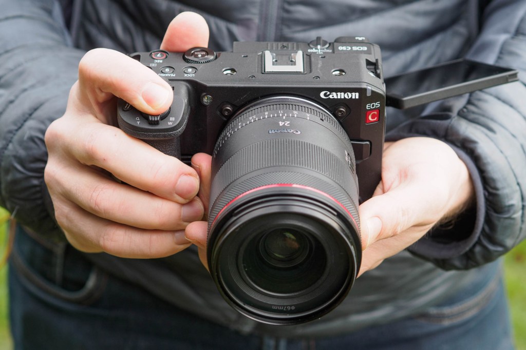 Canon EOS C50 in hand