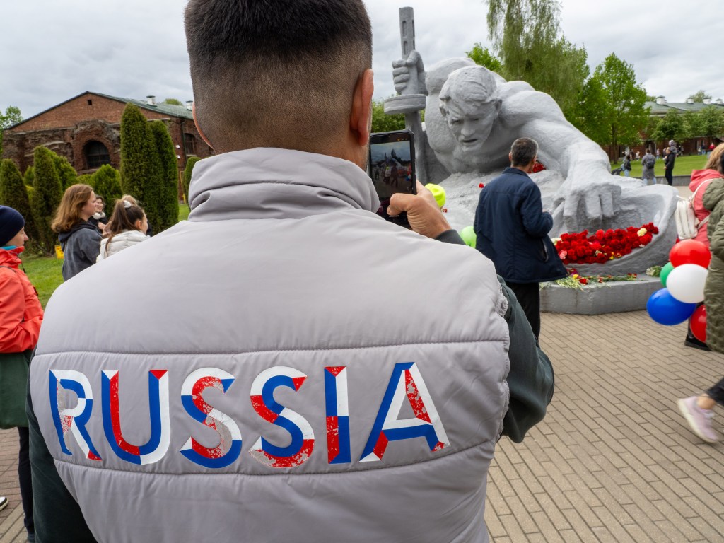 BREST, BELARUS - MAY 9, 2026: The Thirst" statue in the Brest Fortress is a poignant Soviet-era monument depicting an exhausted, injured soldier desperately crawling to scoop water from the Mukhavets River with his helmet. Image Credit: Peter Dench