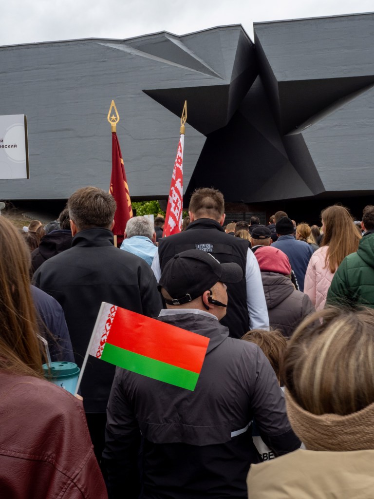 BREST, BELARUS - MAY 9, 2026: A crowd approaches the entrance to the memorial complex of the Brest Fortress during Victory Day commemorations marking the Soviet Union's defeat of Nazi Germany in 1945. Image Credit: Peter Dench