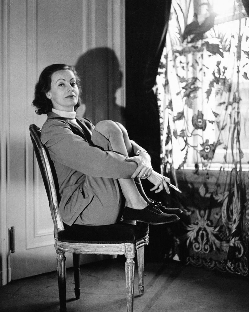 portrait of Greta Garbo photographed in 1946 