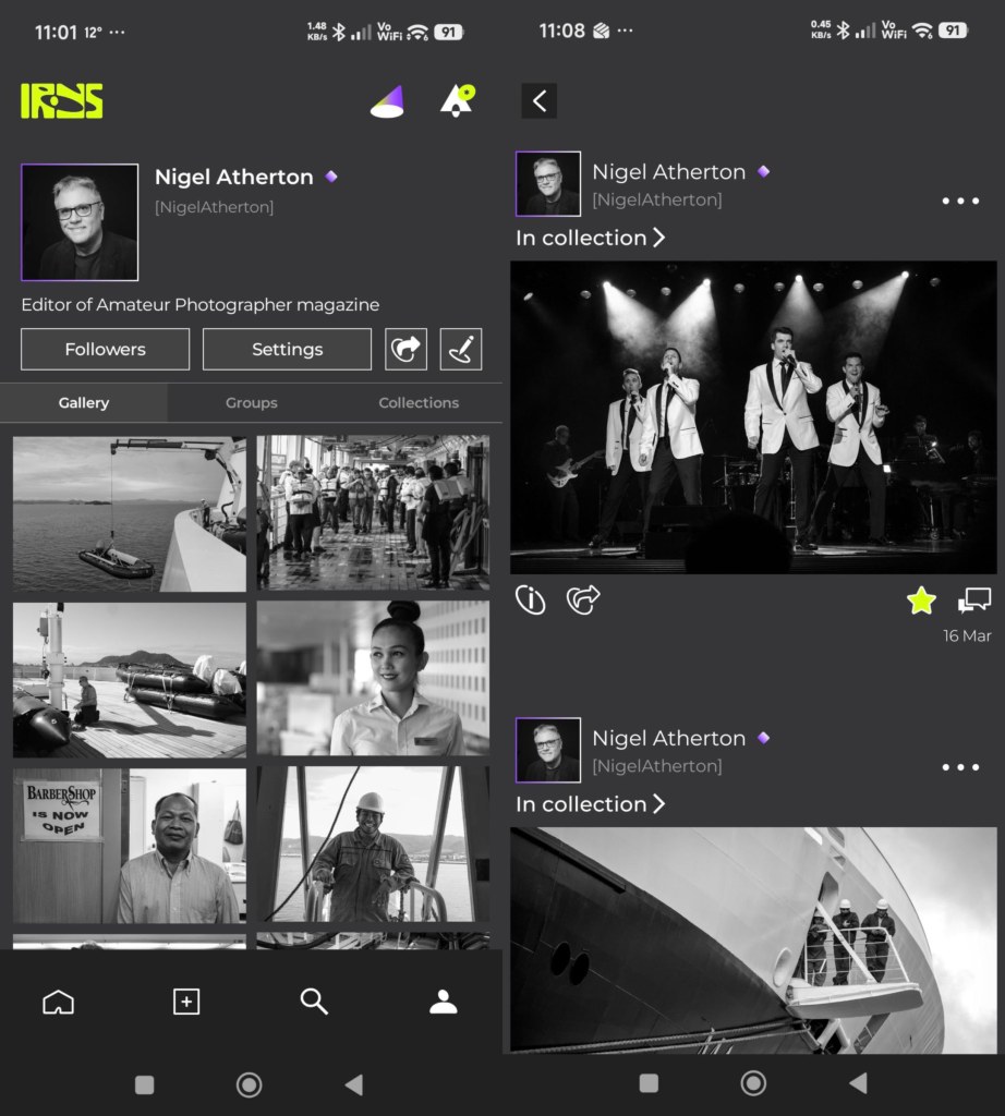 IRYS app on iPhone. Images: Nigel Atherton