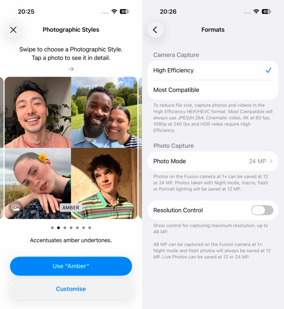 Photographic styles intro & advanced settings