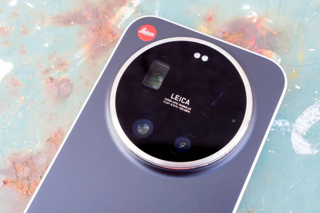 A close-up of the lens units on the Leica Leitzphone