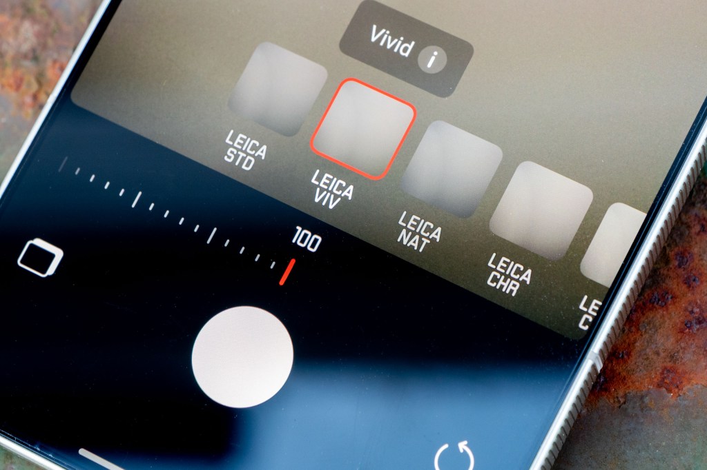 Some of the digital filter options available for the Leica Leitzphone
