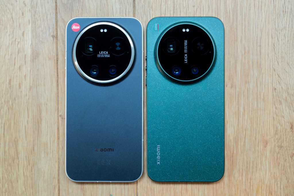 The Leica Leitzphone (left) next to the Xiaomi 17 Ultra