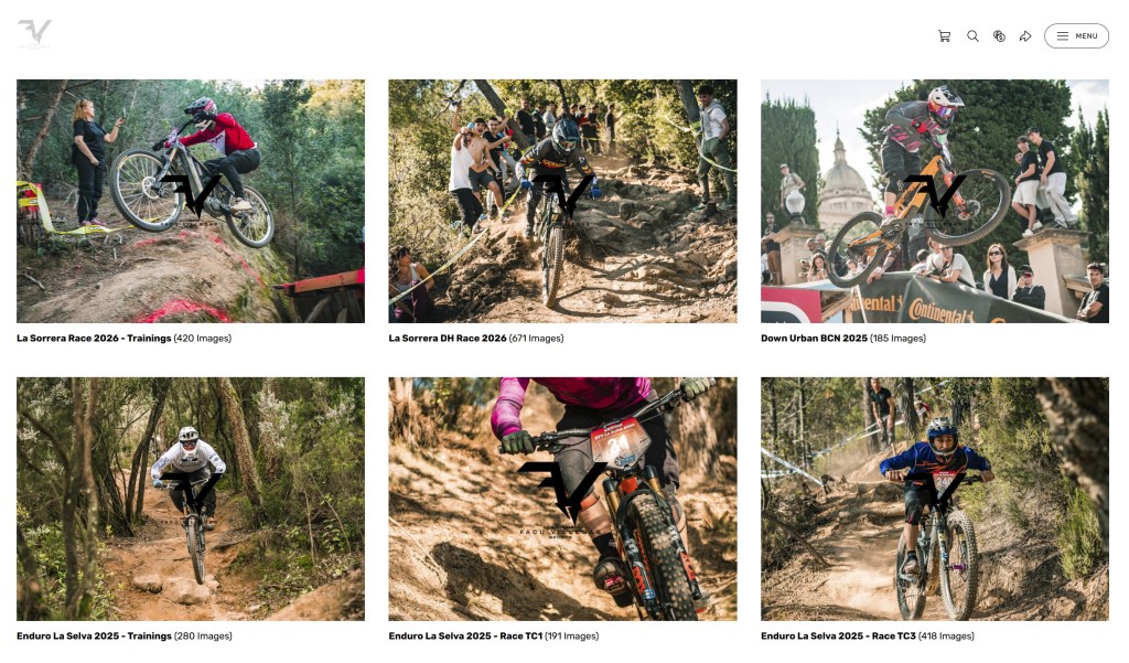 Facundo Villegas uses albums to group his biking pictures into events, so he can sell to those participating in these events https://facuvrphoto.picfair.com/