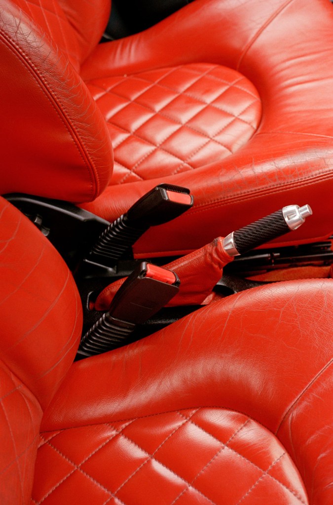 red leather seats of a car