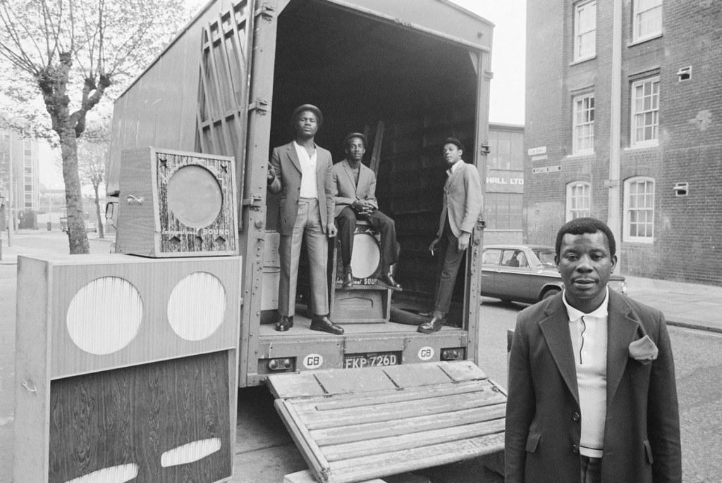 Admiral Ken with Bix Men and sound system, Hackney, London, 1973