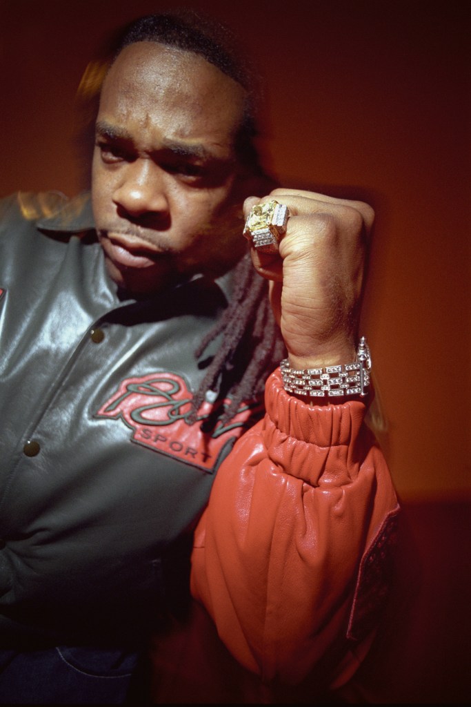 Busta Rhymes’s wearing a watch with an iced-out bracelet