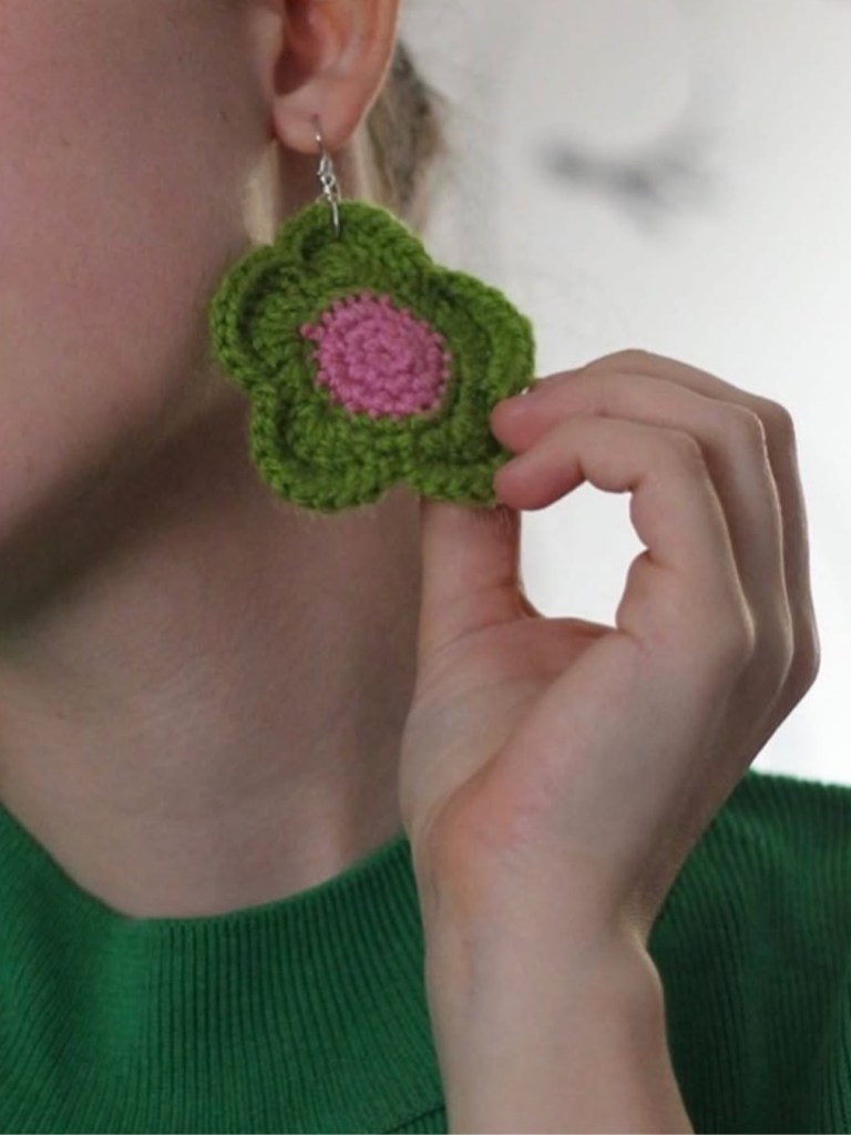 girl wearing earrings