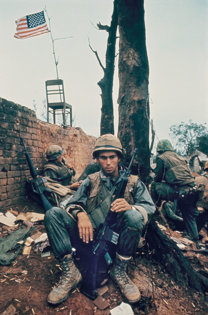 “The image of the soldier was used on the front cover of The Sunday Times. He was killed a few months later in
another battle” © Don McCullin